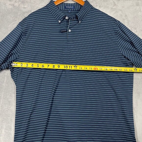 Peter Millar Crown Crafted XXL Navy Striped Polo Shirt Broadmoor Golf Club - Picture 3 of 8